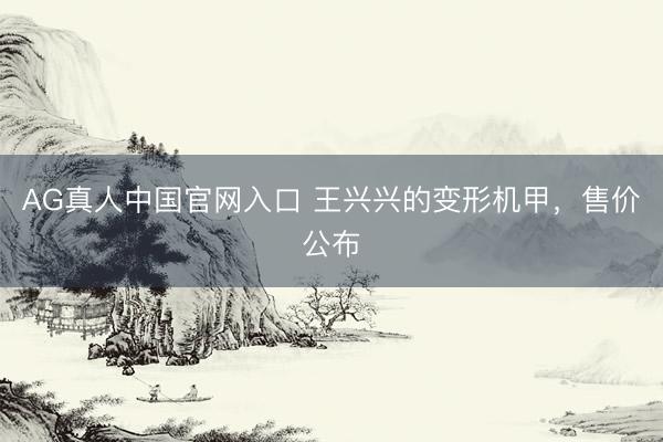 AG真人中国官网入口 王兴兴的变形机甲，售价公布