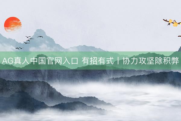 AG真人中国官网入口 有招有式丨协力攻坚除积弊