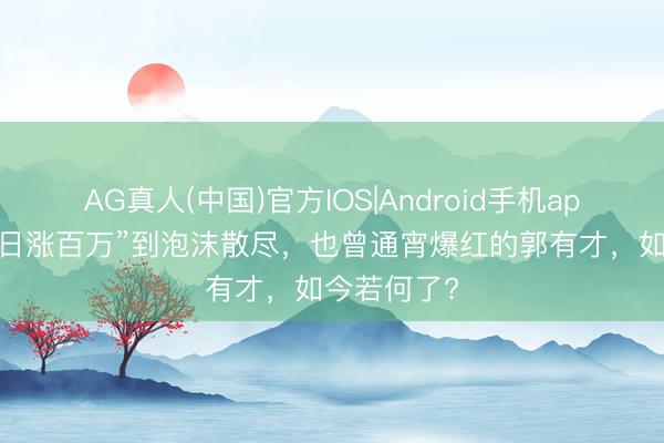 AG真人(中国)官方IOS|Android手机app下载 从“日涨百万”到泡沫散尽，也曾通宵爆红的郭有才，如今若何了?