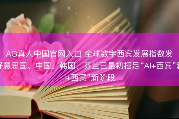 AG真人中国官网入口 全球数字西宾发展指数发布：好意思国、中国、韩国、芬兰已最初插足“AI+西宾”新阶段
