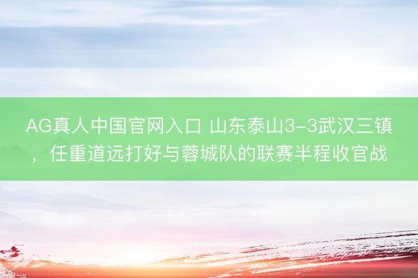 AG真人中国官网入口 山东泰山3-3武汉三镇，任