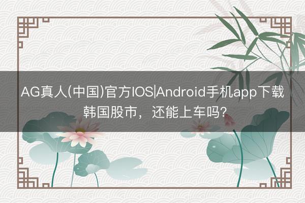 AG真人(中国)官方IOS|Android手机app下载 韩国股市，还能上车吗？