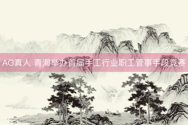 AG真人 青海举办首届手工行业职工管事手段竞赛