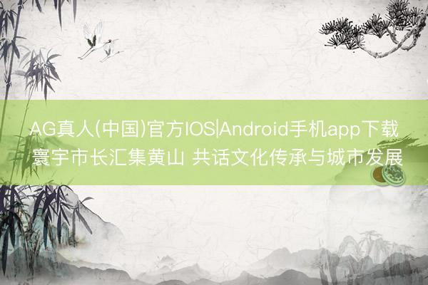 AG真人(中国)官方IOS|Android手机app下载 寰宇市长汇集黄山 共话文化传承与城市发展
