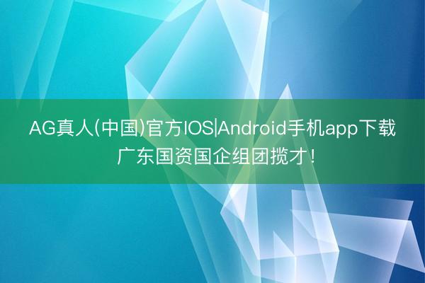 AG真人(中国)官方IOS|Android手机app下载 广东国资国企组团揽才!