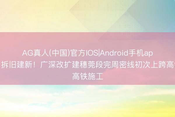 AG真人(中国)官方IOS|Android手机app下载 拆旧建新！广深改扩建穗莞段完周密线初次上跨高铁施工